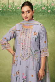 Premium Mal Chanderi Digital Print Straight Cut Salwar Suit